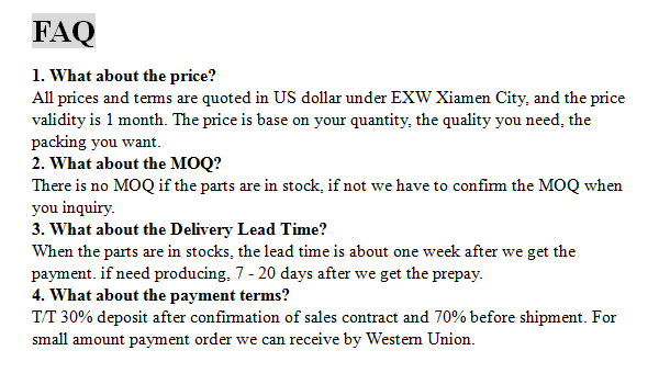 FAQ
